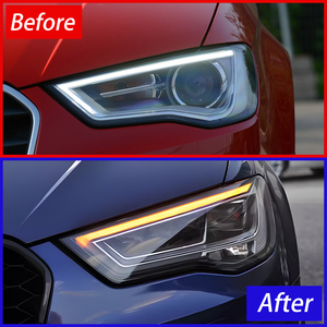 Phares avant pour <span class=keywords><strong>Audi</strong></span> A3 S3 <span class=keywords><strong>RS3</strong></span> 2013-2016 LED Auto Headlights Assembly Upgrade High Quality Projector Lens Car Accessories - Product Image 4