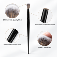 Pinceau de maquillage professionnel KB119 avec fibre de haute qualité de 0,07 mm, virole en aluminium épaissie et manche en bois de qualité supérieure