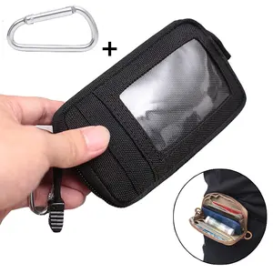 Mini porte-cartes tactique de cm, sac de ceinture en Nylon avec mousqueton gratuit, ceinture étanche, pour Camping randonnée en plein air