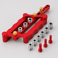 Kit de gabarit de perçage en aluminium LONSLEY 13 pièces, douilles de perçage réglables 6, 8, 10 mm, 17-50 mm pour le travail du bois