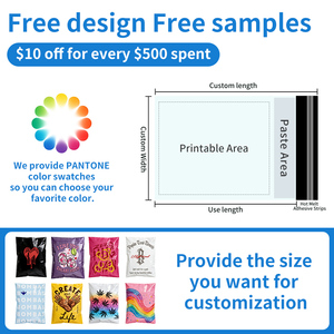 Sac d'expédition personnalisé RUIQI, sac postal en polyéthylène auto-adhésif, sac d'emballage jetable pour boutique en ligne, scellé destructible - Product Image 3