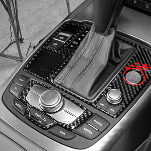 Carbon Fiber for A6 C7 A7 4G8 2012-2018 Rear Center <b>Console</b> Gear Shifter Trim Sticker Car Interior Tuning Accessories - Product Image 3