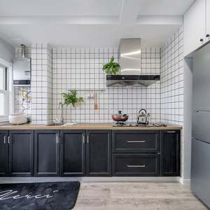 Cajón de Cocina Europeo de Madera Lacada en Negro Mate con Cualquier Accesorio, Cajón Extraíble para Almacenamiento - Product Image 1