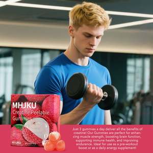 OEM Crecimiento muscular Energía Peelable Resistencia Recuperación Rendimiento cognitivo Culturismo Resistencia anaeróbica Creatina Gomitas - Product Image 4