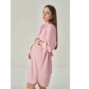 Mini Cotton <b>Loose</b> Waist Polyester Summer Vietnam Breathable Regular Sleeve Minimalist Turn-down Collar Front Casual <b>Dresses</b> - Product Image 1