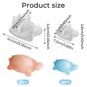 3D Turtle Aromatherapy Gypsum <b>Candle</b> Silicone <b>Mold</b> DIY Home Handmade Soap <b>Mold</b> Resin Pillar <b>Candle</b> <b>Mold</b> - Product Image 2