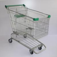 Chariots de courses professionnels de qualité supérieure en métal zingué 120L avec siège enfant pour supermarchés et magasins de détail familiaux
