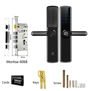 Serrure intelligente Ttlock/tuya en aluminium, serrure <span class=keywords><strong>de</strong></span> porte électronique avec mot <span class=keywords><strong>de</strong></span> passe, empreinte digitale, RFID, entrée sans clé, serrure numérique pour porte d'entrée - Product Image 5