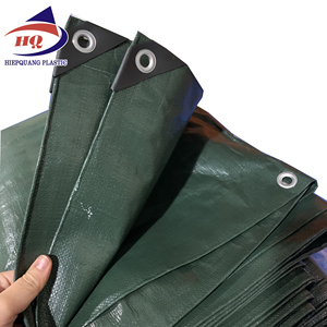 ผ้าใบกันน้ำสีเขียวมะกอกปรับแต่งได้4มุมพลาสติก2หน้าเคลือบเต็นท์ทออุตสาหกรรมสิ่งทอในบ้าน - Product Image 1