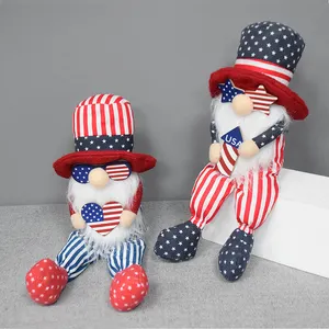 Benutzer definierte Gnome Geschenke 2023 Indoor Cute Independence Day 4. Juli USA Flag Decor American National Gnomes
