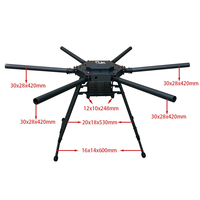 RJX1300B 6-Achsen-Drohnenrahmen Faltbarer Hexacopter Pflanzenschutz Landwirtschaftliche UAV-Drohnen Ohne Motorhalterungen