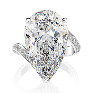 Anello dal Design a Forma di Pera, Elegante Anello da Dito per Donne - Product Image 4