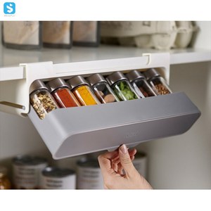 Multi-function Kitchen Organizer Rotating Storage Holder Under-shelf Organizer Spice Bottle Storage Rack
