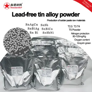 High Medium And Low Temperature Tin Alloy Powder T3 4 5 Sn-Ag-Cu-Sn-Bi-Ag SnSbNi 100ppm Lead-free Tin Powder