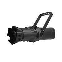 Projecteur LED COB 200W DMX512 Blanc Froid + Blanc Chaud Zoom IP33 Ra90 Dimmable en Fer pour Théâtre et Studio