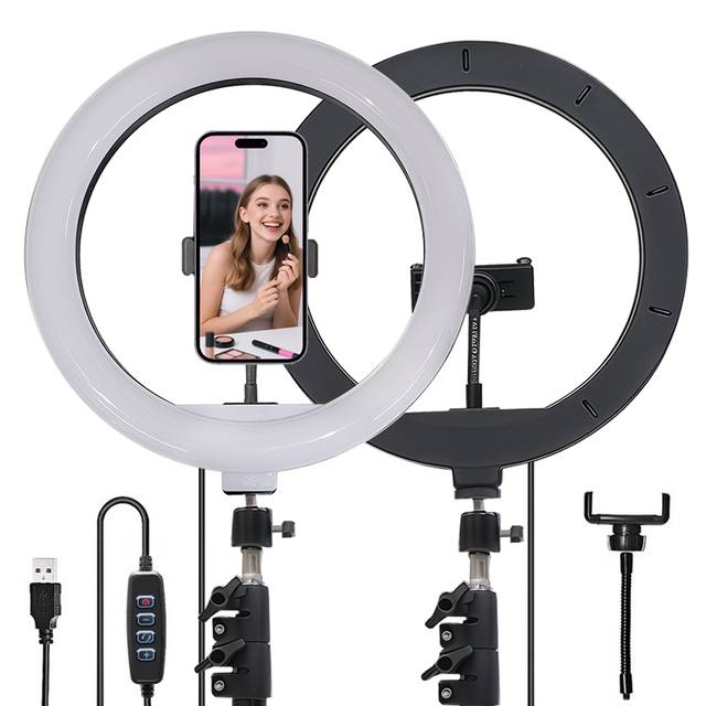 Joystar 10 Inch Ring Selfie Light CCT and 10 Brightness Levels Selfie Light With Tripod for Live Stream/Video Recording/TikTok