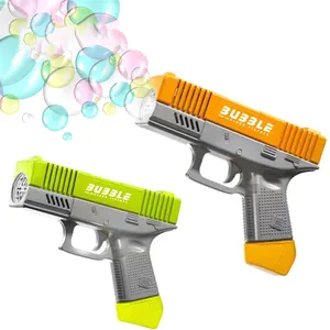 Tự động 6 lỗ Glock súng lục Súng Bong Bóng đồ chơi cho trẻ em ngoài trời xà phòng nước đồ chơi cầm tay điện máy Bong Bóng đồ chơi