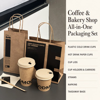 Gobelets à café personnalisés jetables en papier kraft à double paroi de 8 oz, 10 oz, 12 oz, 16 oz avec couvercles et logo imprimé