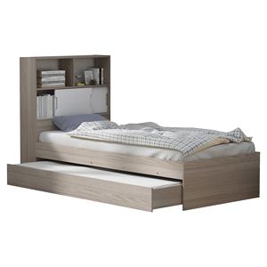 NOVA-Dormitorio <span class=keywords><strong>Juvenil</strong></span> para niños, Estantería completa moderna de color gris oscuro, Cama de día, Trundle, dormitorios con Cama extraíble, Almacenaje - Product Image 1
