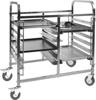 Accessoire de boulangerie de chariot à nourriture d'acier inoxydable pour la cuisine, support de boulangerie de restaurant avec des roues
