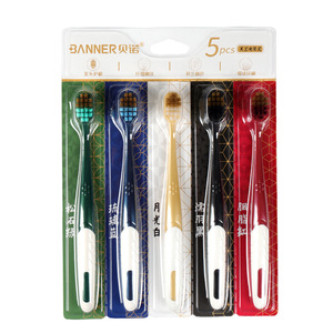 Cepillo de Dientes de Cerdas Suaves para Adultos, Cabezal Ancho, Juego de Cepillos de Dientes Manuales de Alta Calidad - Product Image 5