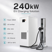 Nouvelle station de recharge pour véhicules électriques TIDE ENERGY de type split 240 kW, chargeur DC à une ou deux pistolets, interface CCS2/GBT, entrée 400 V, couleur blanche