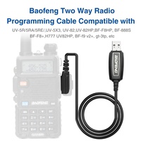 Baofeng-cable de programación negro para walkie-talkie UV-5R, frecuencia de programa de 888S, PL2303, PU, duradero para cada sistema