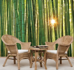 Papier peint photo personnalisé imprimé en 3D Nature paysage forêt de bambou Papier peint mural <span class=keywords><strong>Jungle</strong></span> bambou Design Papier peint autocollant mural - Product Image 1