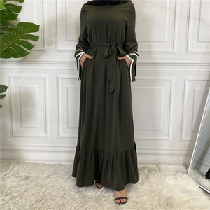 6534 #   Nouvelle arrivée, robe hijab Nida de haute qualité, plissée, ample, avec un grand ourlet, robe de soirée musulmane, abaya, vêtements islamiques - Product Image 3