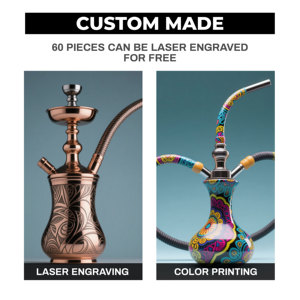 Chicha de voyage miniature de luxe arabe, portable, en alliage d'aluminium, technique de laque, moderne, avec boîte personnalisable pour logo, best-seller - Product Image 4