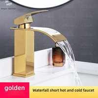 Wayon Robinet d'évier de bain monté moderne Mitigeur d'eau chaude à levier unique Robinet de bain pour salle de bain