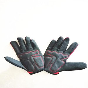 Cycling <b>Gloves</b> <b>Red</b> And Blue Wear Resistant For Mountain Bike Riding Unisex Adult Size One Size - Product Image 4
