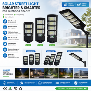 Lampadaire solaire <span class=keywords><strong>LED</strong></span> IP65 ABS avec batterie, garantie 3 ans, haute luminosité, télécommande, contrôle intelligent, routes, parcs, zones rurales - Product Image 6