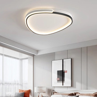 Plafonnier nordique contemporain noir rond luminaires LED maison décorative pour salon chambre