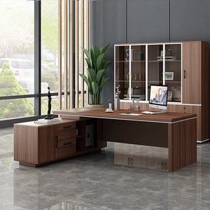 Muebles de Oficina OEM, Nuevo Modelo de Escritorio, Escritorio Ejecutivo de Lujo en Forma de L con Mesa Lateral, Escritorio de Oficina, Mesa de Oficina - Product Image 2