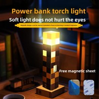 Magnetik untuk Gantungan Kunci LED Senter Kecil Power Bank Bertema Game & Lampu Tongkat Pijar