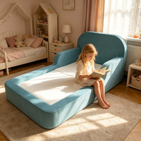 Lit en mousse pour enfants avec housse douce pour chambre à coucher, matériaux non toxiques et assemblage facile sans outils pour la maison familiale australienne