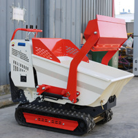 Chinesischer Hersteller Mini-Raupenkipper 500kg Selbstladender Frontlader Kleiner Muldenkipper für Landwirtschaft Transport Heben