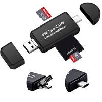 Lecteur de carte mémoire externe USB 2.0/USB-C, adaptateur OTG pour cartes SD SDHC Micro SDHC Micro TF/UHS-I, téléphones/tablettes Android