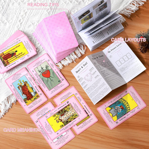 Baraja <span class=keywords><strong>de</strong></span> <span class=keywords><strong>Cartas</strong></span> <span class=keywords><strong>de</strong></span> Tarot Rosadas con Palabras Clave, 78 <span class=keywords><strong>Cartas</strong></span>, Astrología, Zodiaco, <span class=keywords><strong>Cartas</strong></span> <span class=keywords><strong>de</strong></span> Adivinación, Guía <span class=keywords><strong>de</strong></span> Lectura <span class=keywords><strong>de</strong></span> Tarot del Amor para Principiantes - Product Image 4