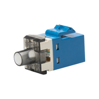 Módulo de Red Keystone Jack Cat6 Gigabit de Alta Velocidad, IP68, de Cobre, Azul, Sin Herramientas, Conector Hembra 8P8C, Cable Cat6 para Centro de Datos