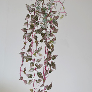 Nuevo estilo Mori simulación hoja planta ratán ceja <span class=keywords><strong>Artificial</strong></span> planta plantas colgantes hojas verdes boda pared colgante Decoración - Product Image 6