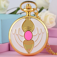 Sakura Magical Girl Japon Anime Montre De Poche Avec Collier Chaîne Pendentif pour Cosplay Cadeau