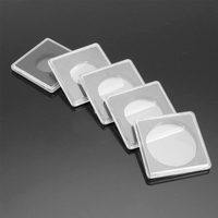 Capsules de pièces de monnaie de 14 à 41 mm de diamètre Fournitures de collection de pièces de monnaie en plastique avec insert en mousse Quadrum Silver Dollar Coins' Protectors