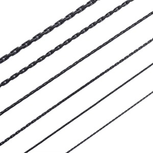 Chaîne fine en acier inoxydable noir de 0,6/0,8/1/1,2/1,8/2,3 mm, collier pour femme et homme, cadeau de fête, bijoux - Product Image 4
