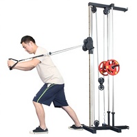 Station de musculation murale multifonctionnelle en acier avec double poulie réglable pour le dos et la poitrine