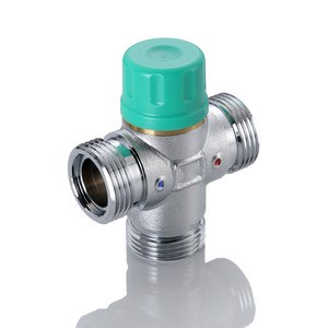 Vanne thermostatique réversible en laiton 4-6 pouces pour chauffe-eau solaire, vanne de dérivation en T à commande manuelle, durable - Product Image 1