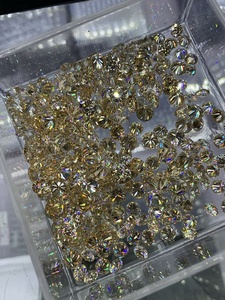 เพชรที่ปลูกในห้องปฏิบัติการ Moissanite Moissanite 1CT ทรงกลมสีเหลือง<span class=keywords><strong>แชมเปญ</strong></span>อัญมณี Moissanite พร้อมใบรับรอง GRA - Product Image 6