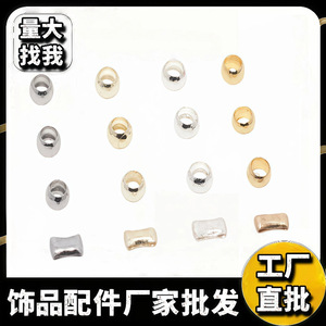 Cuentas de cobre chapadas en oro de 18 quilates de 2 mm, accesorios de joyería DIY, cuentas espaciadoras tubulares para la fabricación de joyas - Product Image 5