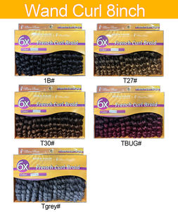 <span class=keywords><strong>Prix</strong></span> d'usine, 8 pouces, 6X Premium Short Wand Spiral Curl, cheveux synthétiques en vrac, 150g, rebond, tresses afro, extension <span class=keywords><strong>de</strong></span> coiffure - Product Image 6